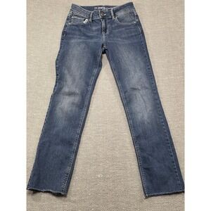 m jeans by maurices Women's Blue Denim‎ Mid Rise Flare Jeans Size 0 Short